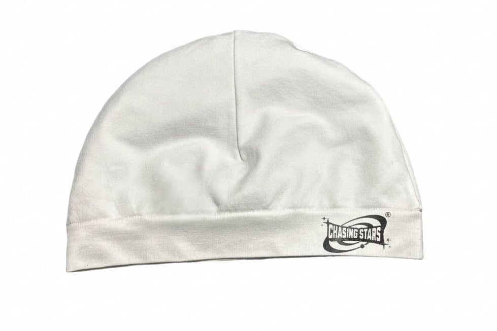 Satin-Lined Skull Cap – White